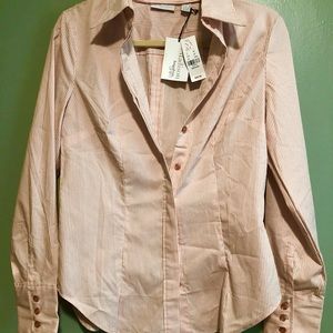 NY&Co Madison Shirt Pink Pinstripe Cute!! New